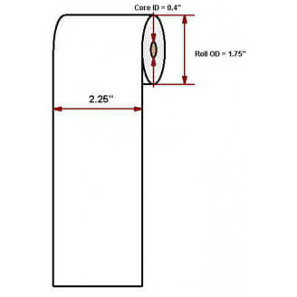 Datamax O'Neil Premium 2.25" x 74' papier thermique